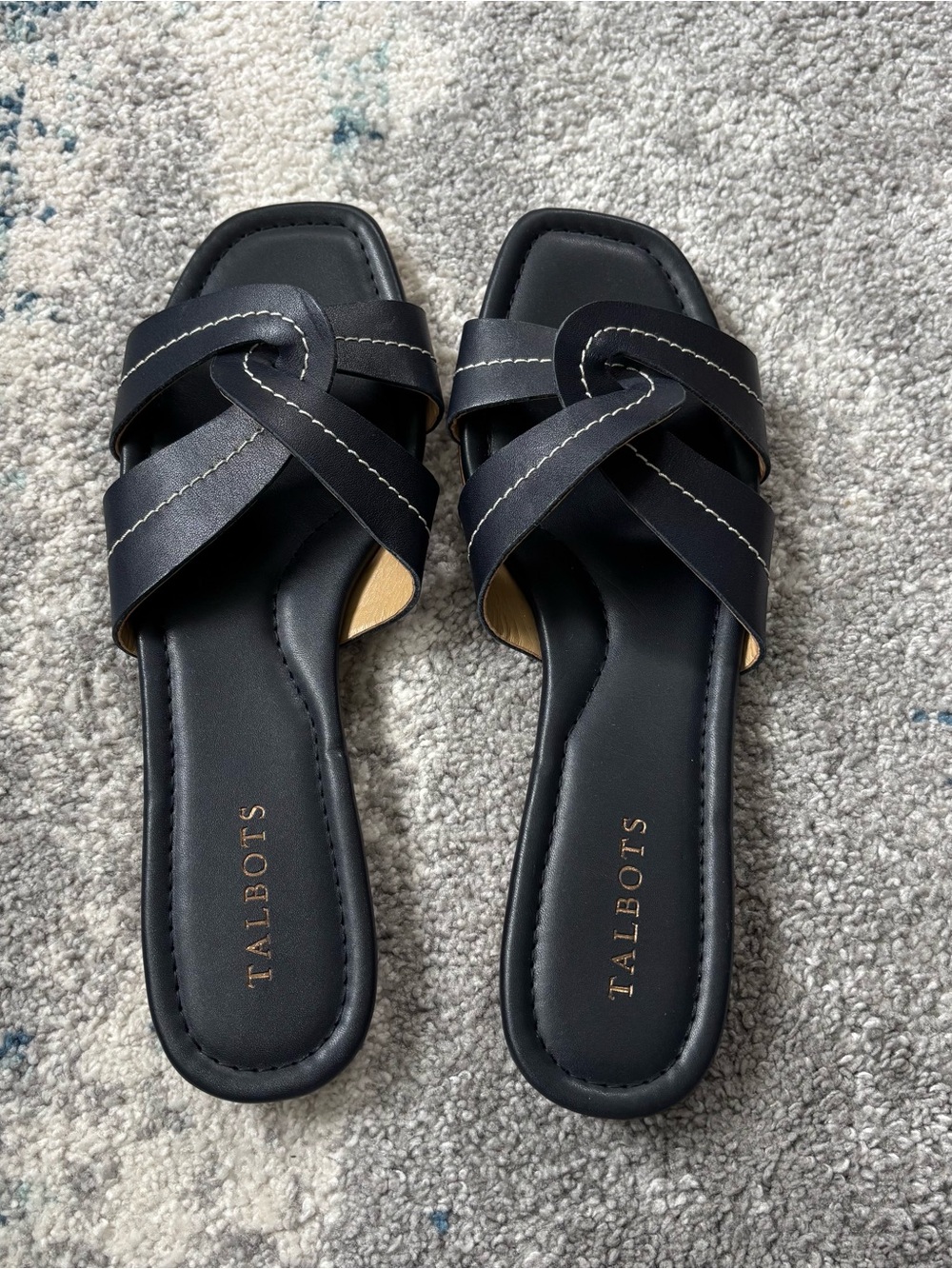 Talbots Slide Sandals with interlocking knot NWOB Sz 10